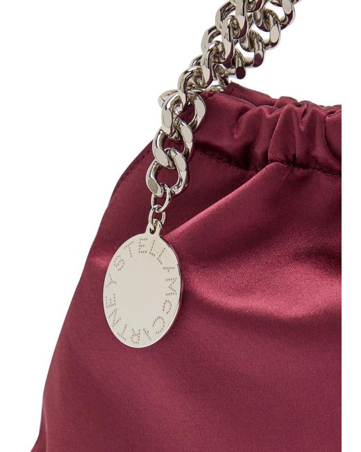 Stella McCartney Purple Falabella Drawstring Satin Cross-Body Bag