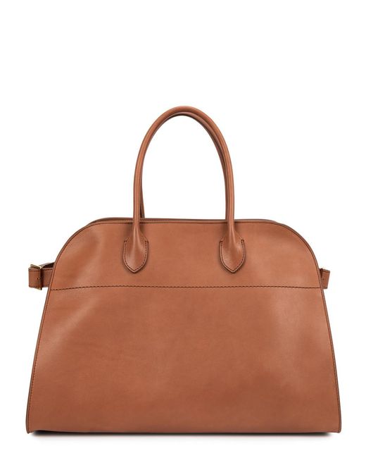 The Row Brown Soft Margaux 15 Leather Tote