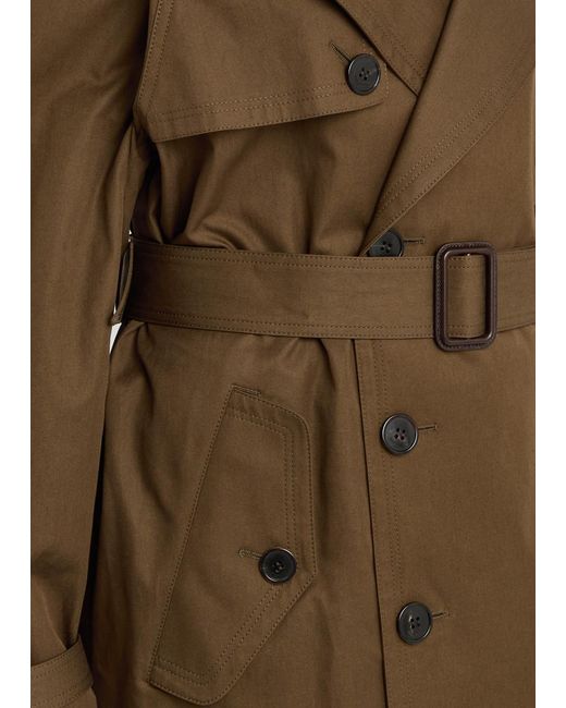 Saint Laurent Brown Maxi Trench Coat
