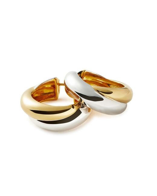 Missoma Metallic X Lucy Williams Entwine Two-tone Hoop Earrings