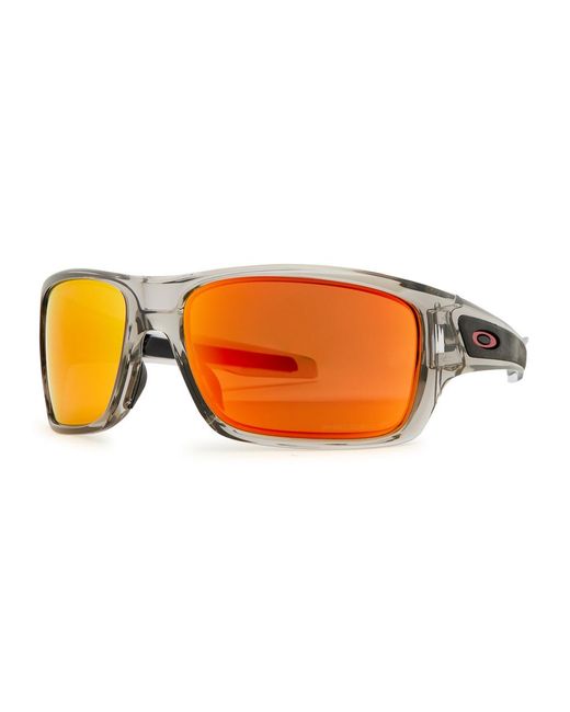 Oakley Orange Turbine Wrap-Around Sunglasses for men