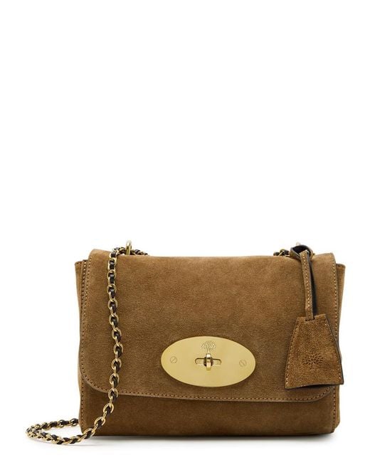 Mulberry Brown Lily Suede Shoulder Bag