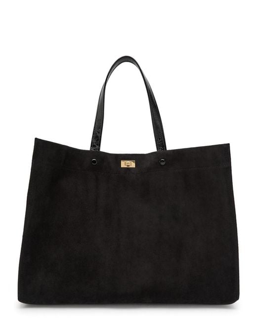 Anya Hindmarch Black Mortimer Patent Leather Tote Bag