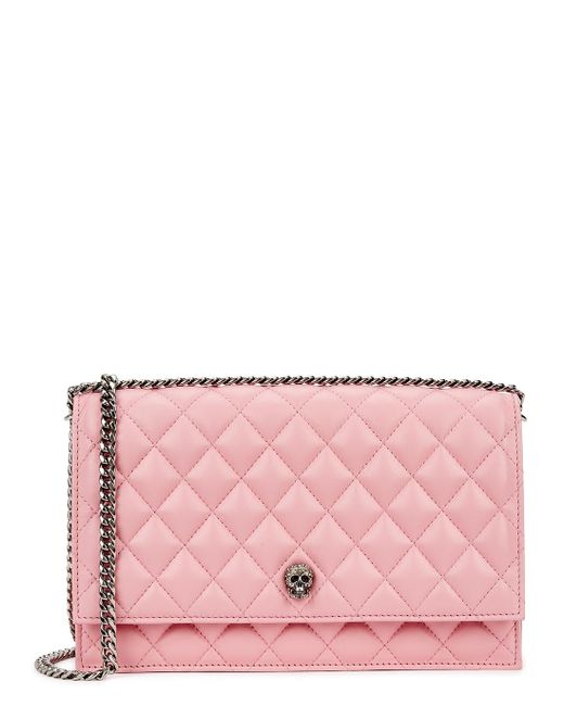 Alexander McQueen Medium Quilted Leather Shoulder Bag in Light Pink ...