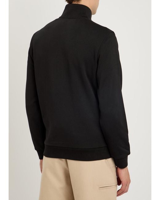 Moncler Black Embossed-Logo Cotton Jacket for men