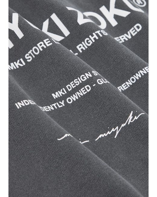 MKI Miyuki-Zoku Gray Design Studio Hooded Cotton-Blend Sweatshirt for men