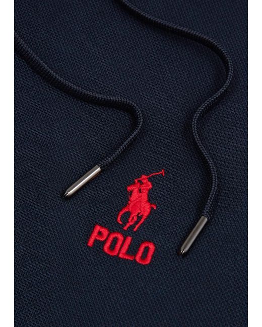 Polo Ralph Lauren Blue Striped Hooded Cotton-blend Sweatshirt for men