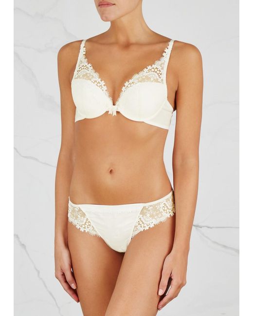Simone Perele White Wish Satin Thong