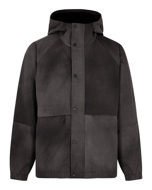 Norse Projects Black Herluf Wave Dye Hooded Nylon Jacket for men