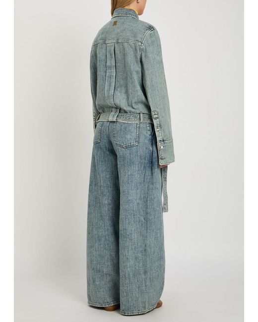 Loewe Blue Draped Belted Shirt