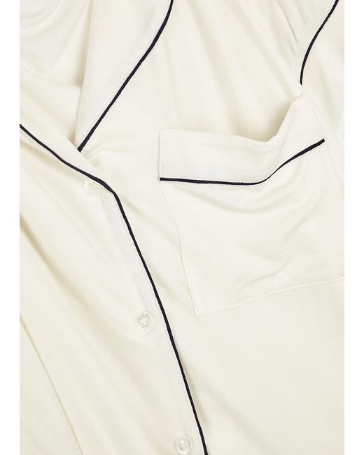 Eberjey White Gisele Stretch-Jersey Pyjama Set