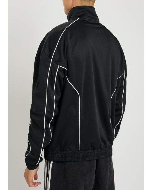 GODMADE Black Finish Line Logo Cotton Track Jacket for men