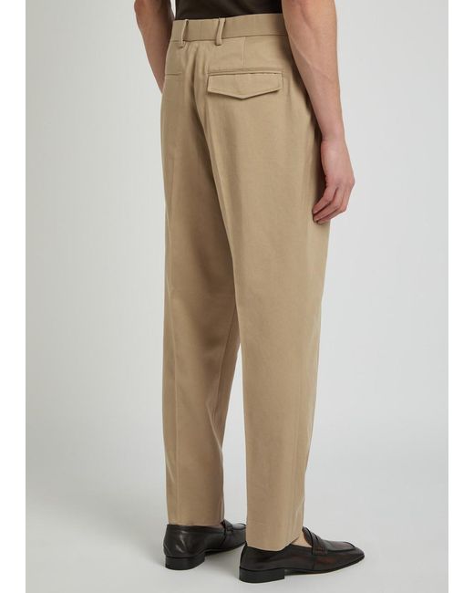 Wax London Natural Aubyn Tapered-Leg Twill Trousers for men