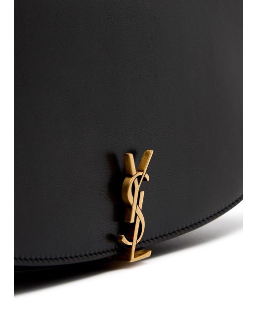Saint Laurent Black Demilune Leather Shoulder Bag