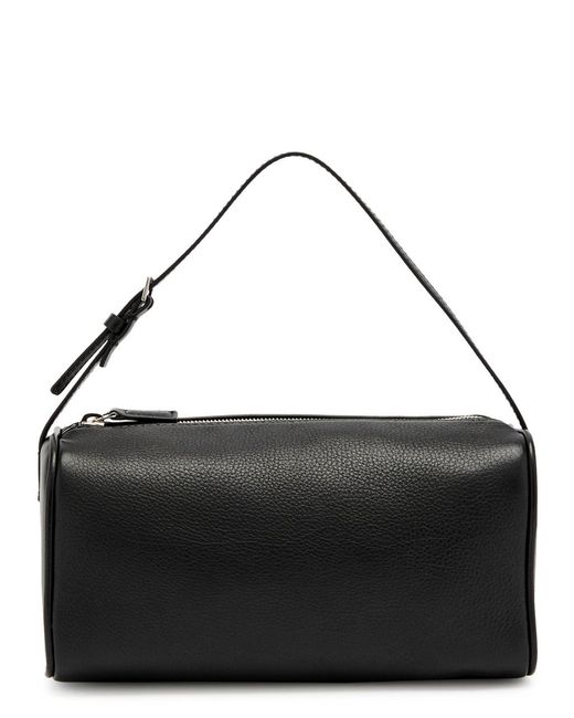The Row Black 90's Leather Top Handle Bag