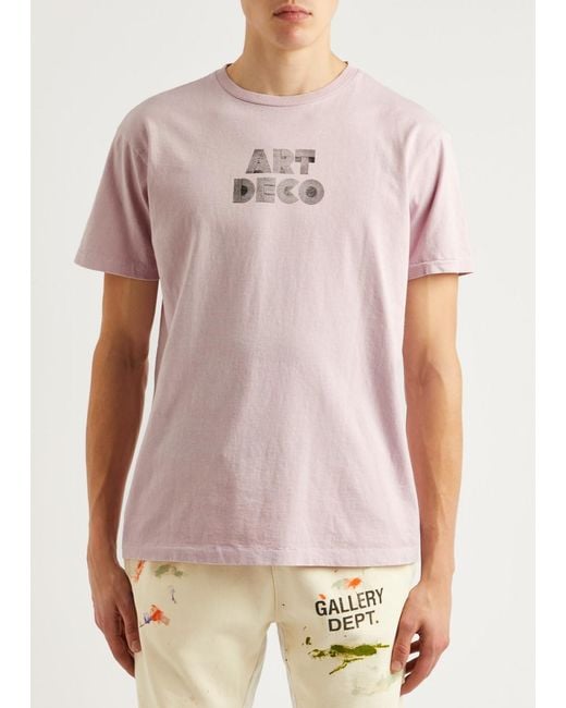 GALLERY DEPT. Pink Art Deco Printed Cotton T-shirt for men