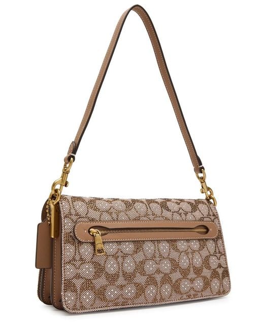 COACH Metallic Tabby 26 Embellished Leather Shoulder Bag