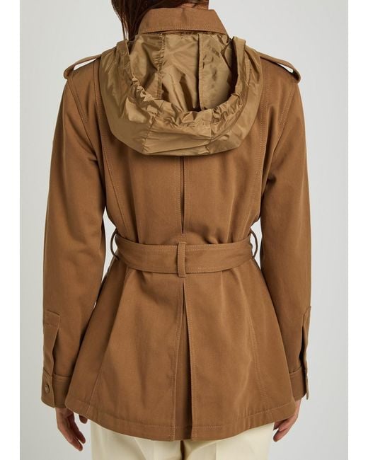 Moncler Brown Centaurea Belted Twill Jacket