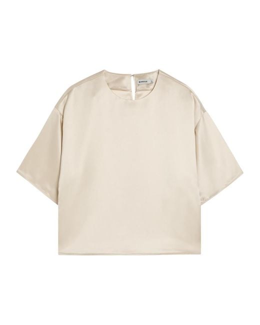 Jonathan Simkhai White Alina Satin Top