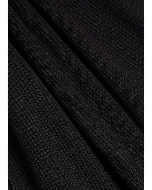 Agolde Black Poppy Ribbed Cotton-Blend Tank