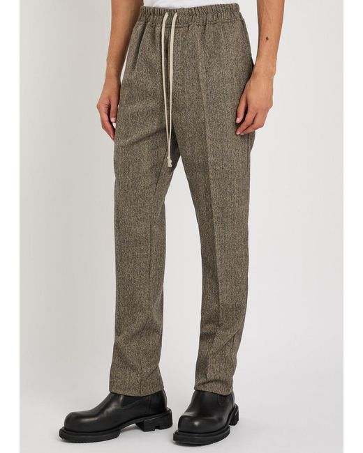 Rick Owens Natural Slim-Leg Wool Sweatpants for men