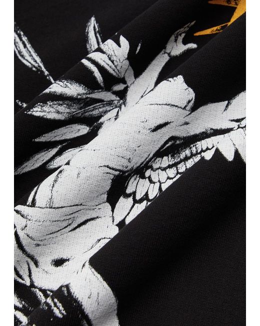 Represent Black Icarus Printed Cotton Sweatshirt for men