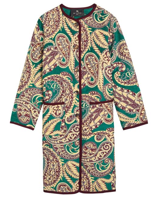 Etro Multicolor Reversible Jacquard Jacket