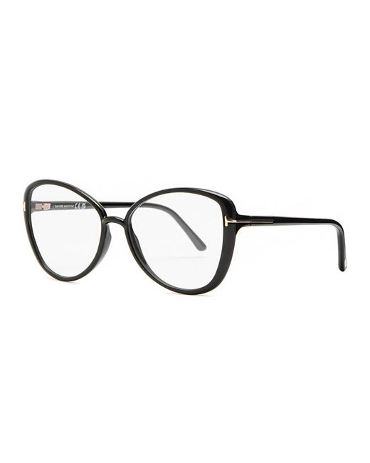 Tom Ford Black Oversized Optical Glasses, Optical Glasses, , Signature T Insert