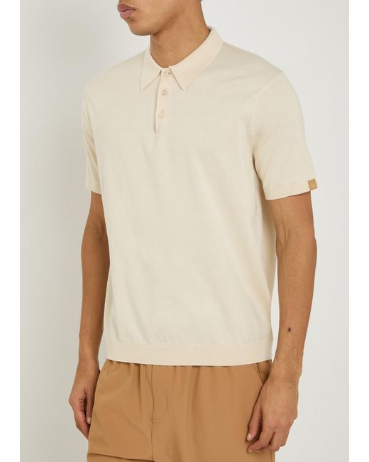 Now You Live Natural Pickwell Fine-Knit Cotton Polo Shirt for men