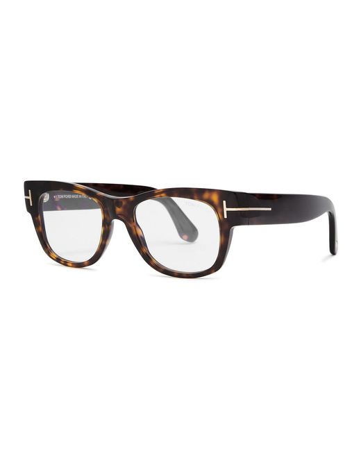 Tom Ford Brown Soft Square-Frame Optical Glasses for men