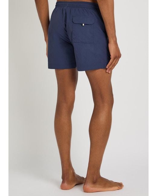 Boss Blue Printed Shell Swim Shorts for men