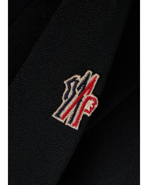 Moncler Black Padded Hooded Close-Knit And Nylon Jacket for men