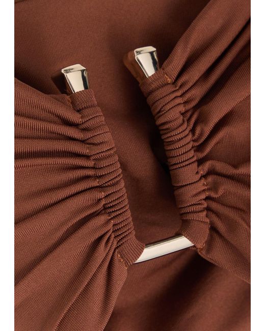 Max Mara Brown Amelia Strapless Bikini Top