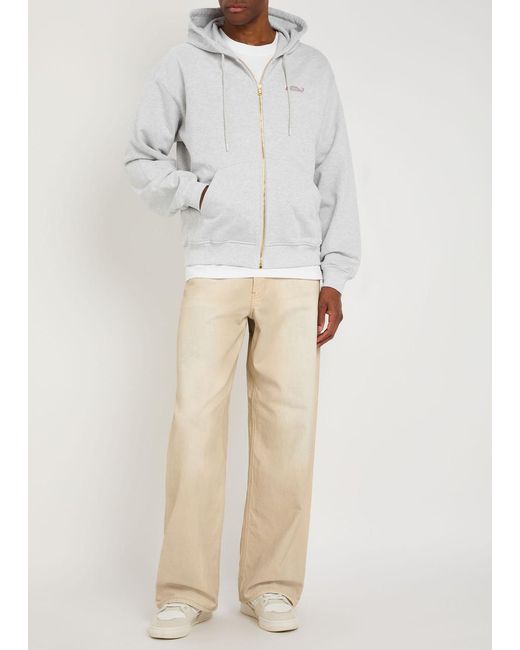 Casablanca White Hooded Cotton Sweatshirt for men