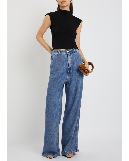 Sportmax Blue Oversized Relaxed-Leg Jeans