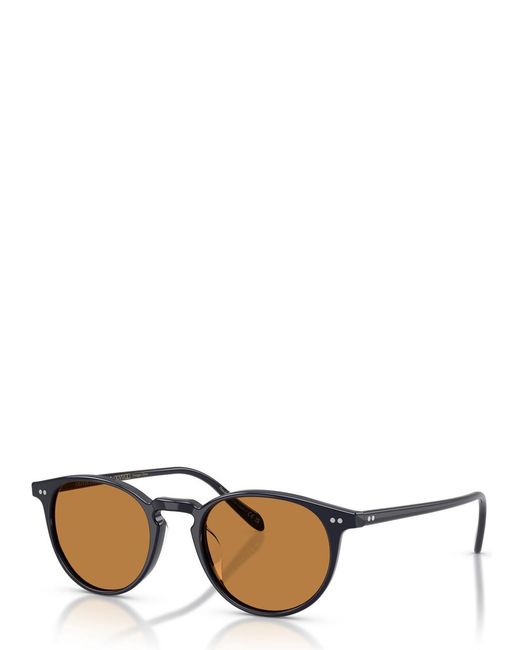 Oliver Peoples Brown Riley Sun Round-Frame Sunglasses for men