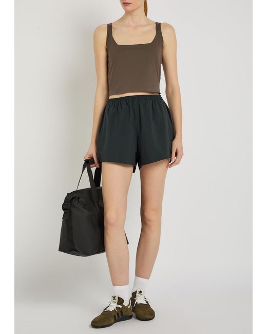 Spense Brown Martina Form Cropped Tank Top