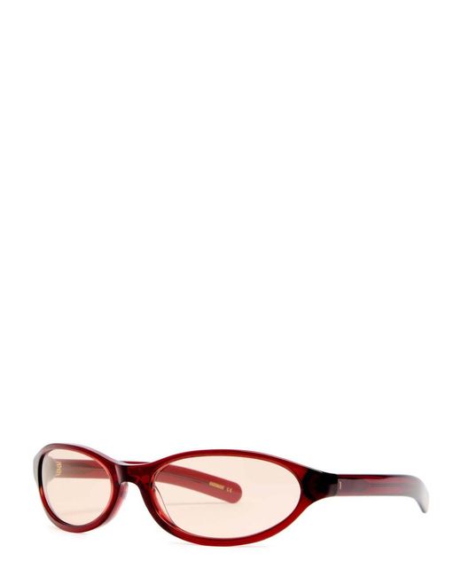 FLATLIST EYEWEAR Pink Olympia Oval-Frame Sunglasses