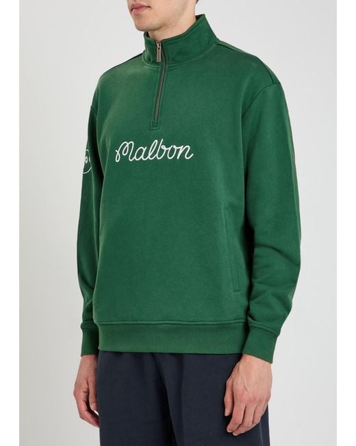 Malbon Green Ridge Logo Hooded Stretch-Shell Anorak Jacket for men