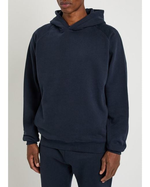 Raith Blue Axel Hooded Cotton-Blend Sweatshirt for men