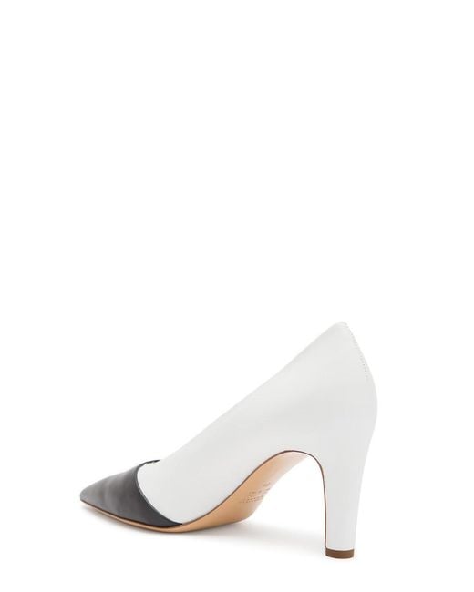 Gabriela Hearst White Empress 65 Colour-Blocked Leather Pumps