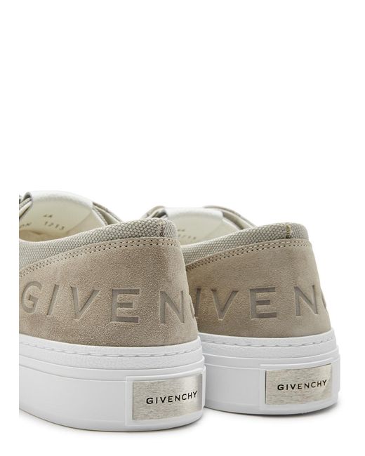Givenchy Gray City Panelled Canvas Sneakers for men