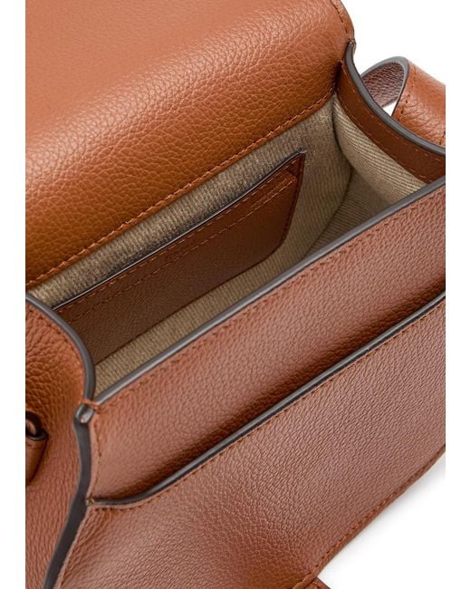Chloé Brown Marcie Small Grained Leather Saddle Bag