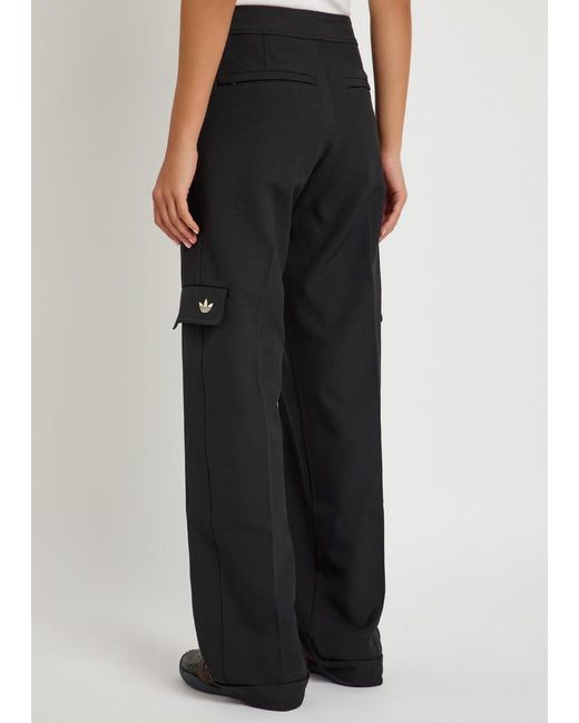 Wales Bonner Blue Adidas X Embellished Stretch-Twill Trousers