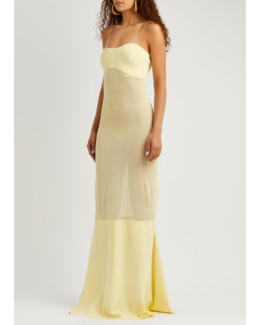 Jacquemus Metallic La Robe Fino Panelled Gown