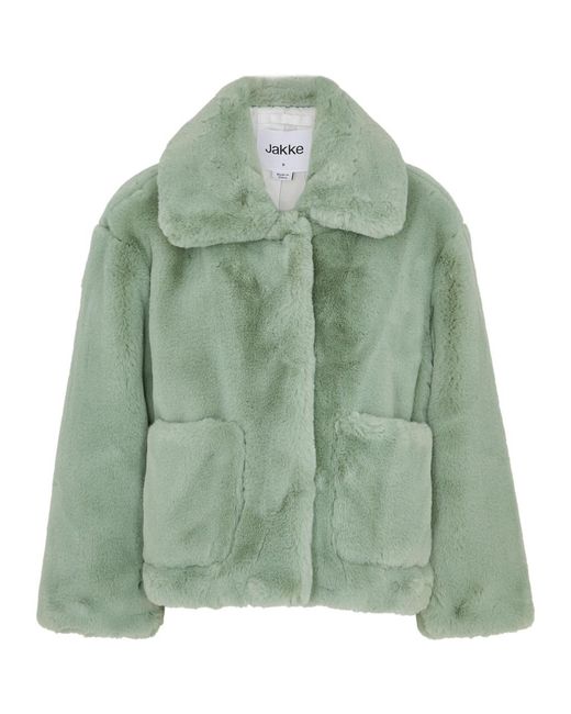 Jakke Green Traci Faux Fur Jacket