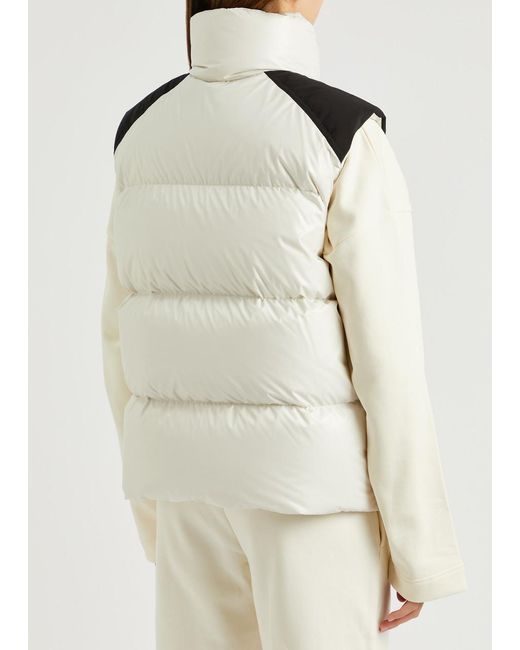 Moncler White Oder Quilted Shell Gilet