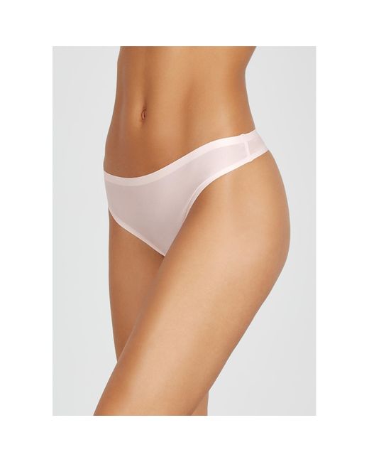 Chantelle Pink Soft Stretch Light Thong, Thong, Partially Lined