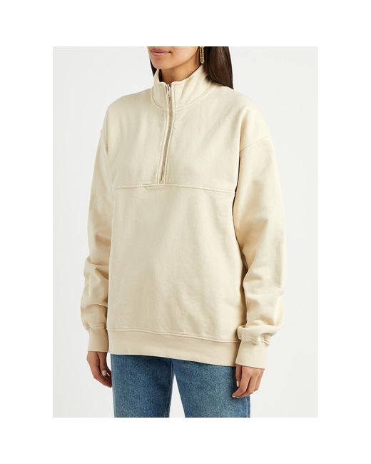 COLORFUL STANDARD Natural Half-Zip Cotton Sweatshirt