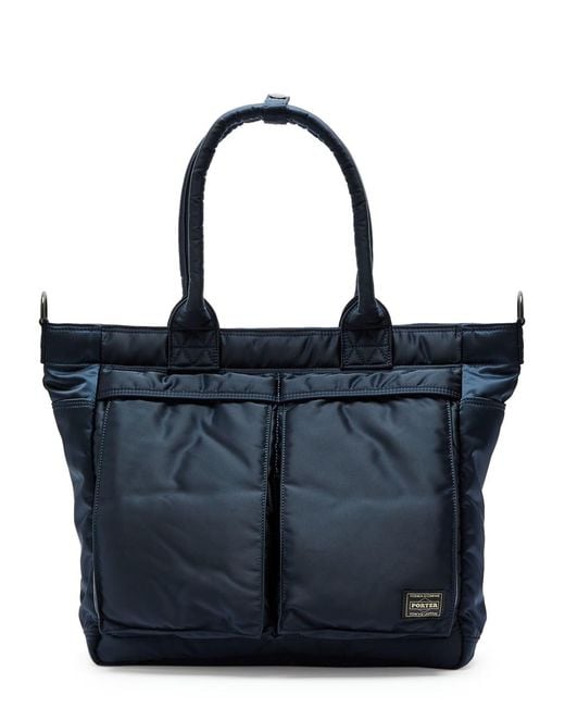 Porter-Yoshida and Co Blue Tanker Nylon Tote Bag for men